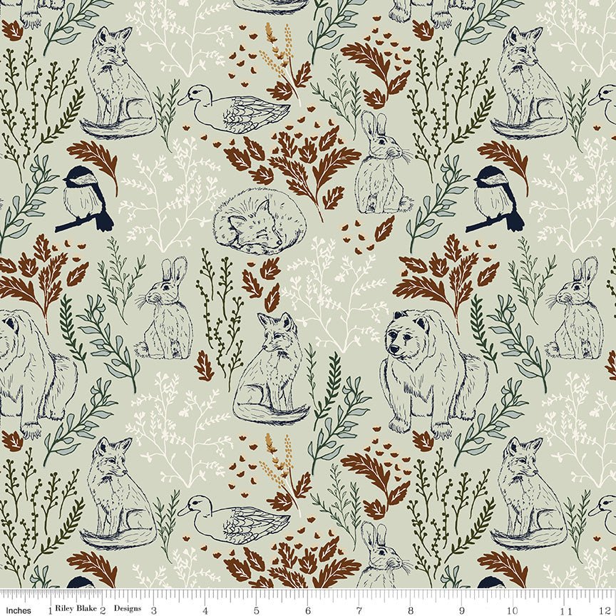 Riley Blake Let’s Wander Main Mist Quilting Cotton by the Yard (C16880 - MIST) - Ray of Sonshine Design