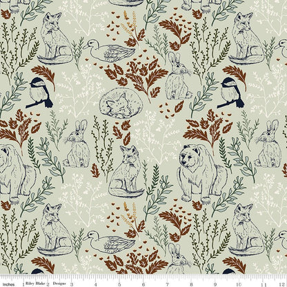 Riley Blake Let’s Wander Main Mist Quilting Cotton by the Yard (C16880 - MIST) - Ray of Sonshine Design