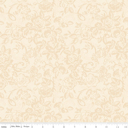 Rose & Violet's Bouquet des Fleurs Lace Cream Riley Blake Designs Fabric by the Yard - Ray of Sonshine Design