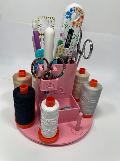 Sewing Caddy Carousel Tower, Thread Holder and Tool Organization - Ray of Sonshine Design