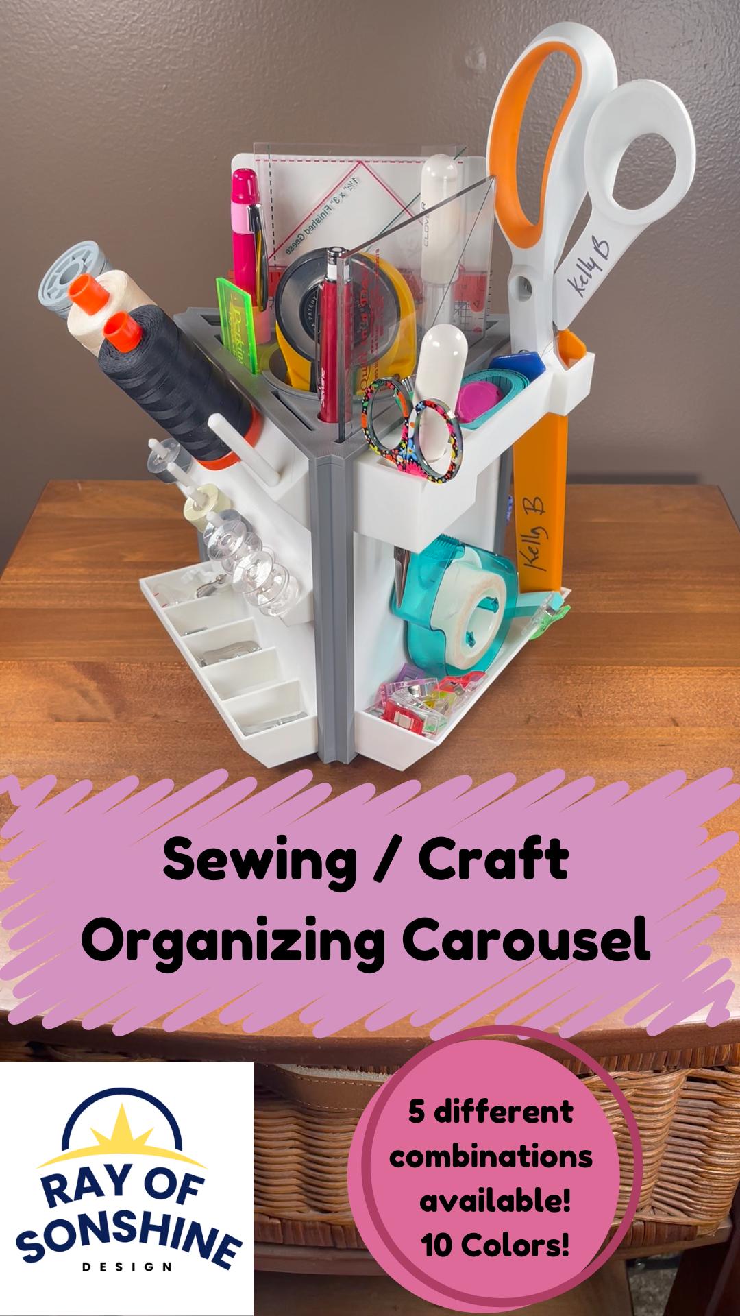 Sewing / Craft Organizing Carousel - Sewing notions - sewing tools - notions organizers - Ray of Sonshine Design