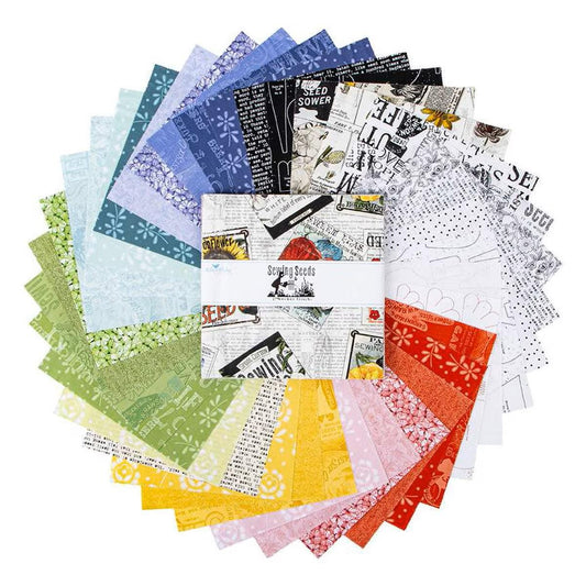 Sewing Seeds III Layer Cake 10" Stacker Bundle - Riley Blake Designs - 42 piece Precut Pre cut - Quilting Cotton Fabric - 10 - 15680 - 42 - Ray of Sonshine Design