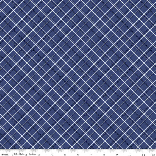 Simple Pleasures Grid Navy - Ray of Sonshine Design
