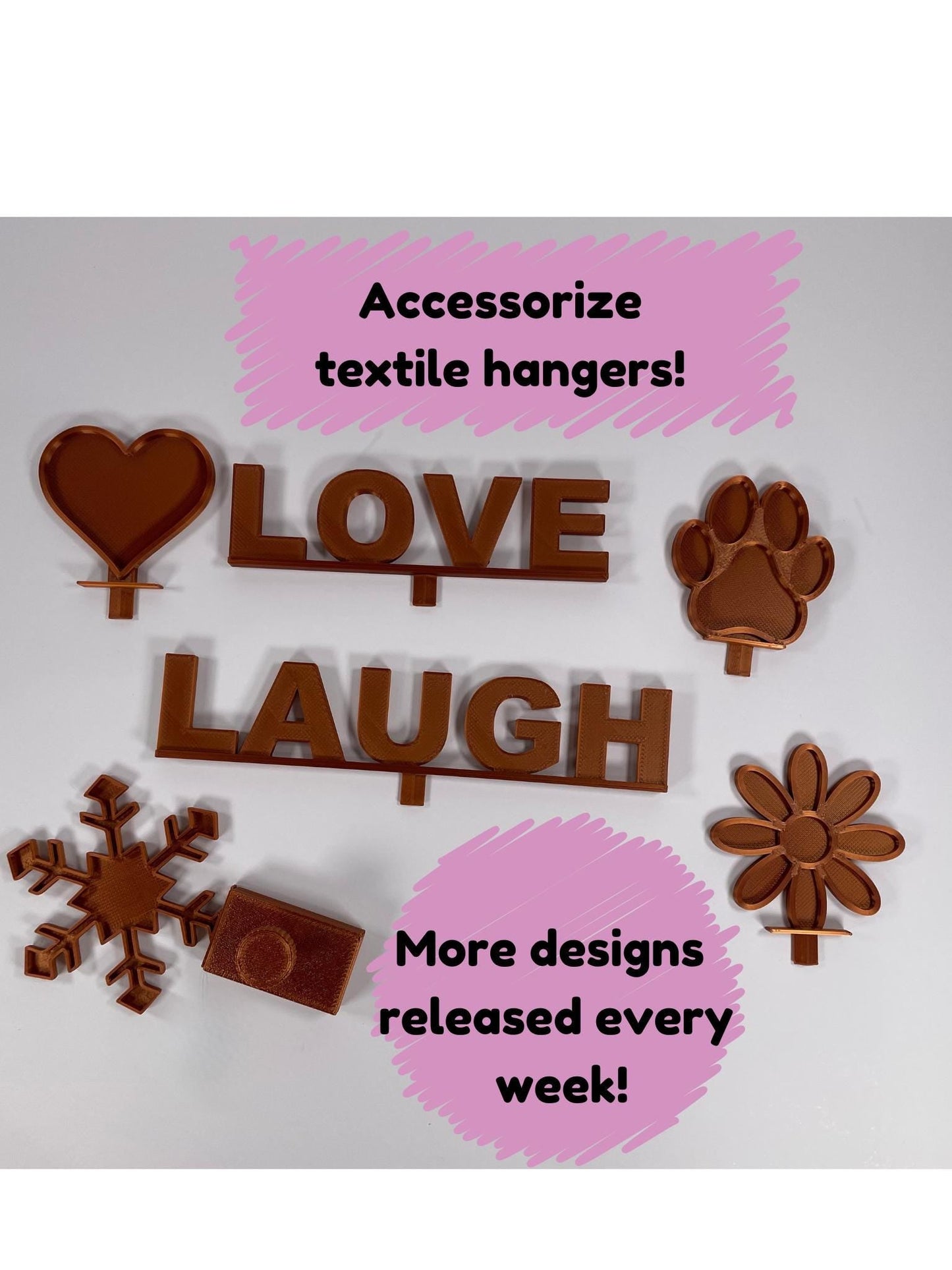 Snowflake Textile Hanger Addon - 2 Pack - Ray of Sonshine Design