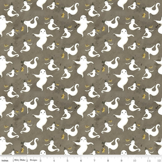 Spooky Ghosts Tombstone Fabric by the Yard or Fat Quarter - Teresa Kogut for Riley Blake Designs - Ray of Sonshine Design