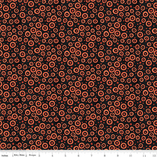 Spooky Polka Dots Black Halloween Teresa Kogut Fabric by the Yard - Ray of Sonshine Design