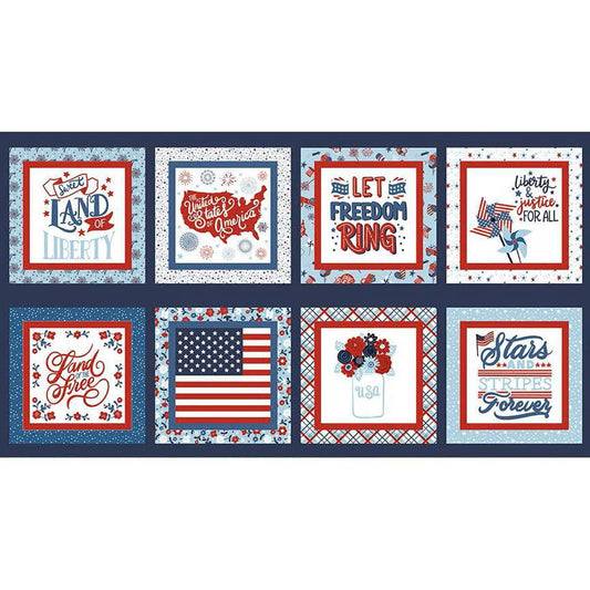 Stars and Stripes Forever Panel - Riley Blake Designs - Patriotic Themed - Cotton Fabric by the yard - PD15086 - PANEL - Ray of Sonshine Design