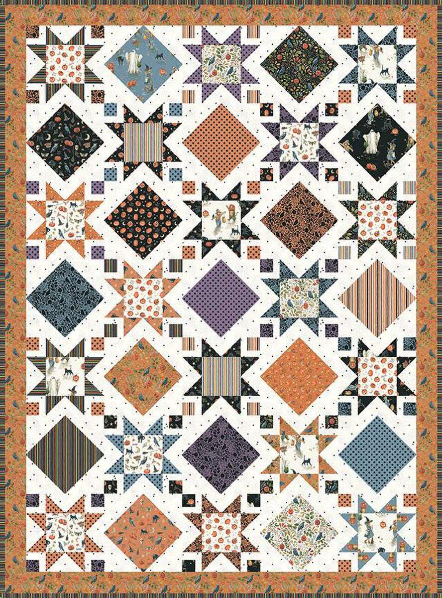 Stars and Windows Quilt Kit includes pattern and fabric for quilt top and binding. Backing not included. SKU: KT - 15960 - Ray of Sonshine Design