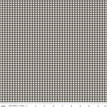 Stitcher's Houndstooth Charcoal - Double Napped Flannel by the yard - Riley Blake Designs - F15555 - CHARCOAL - Ray of Sonshine Design