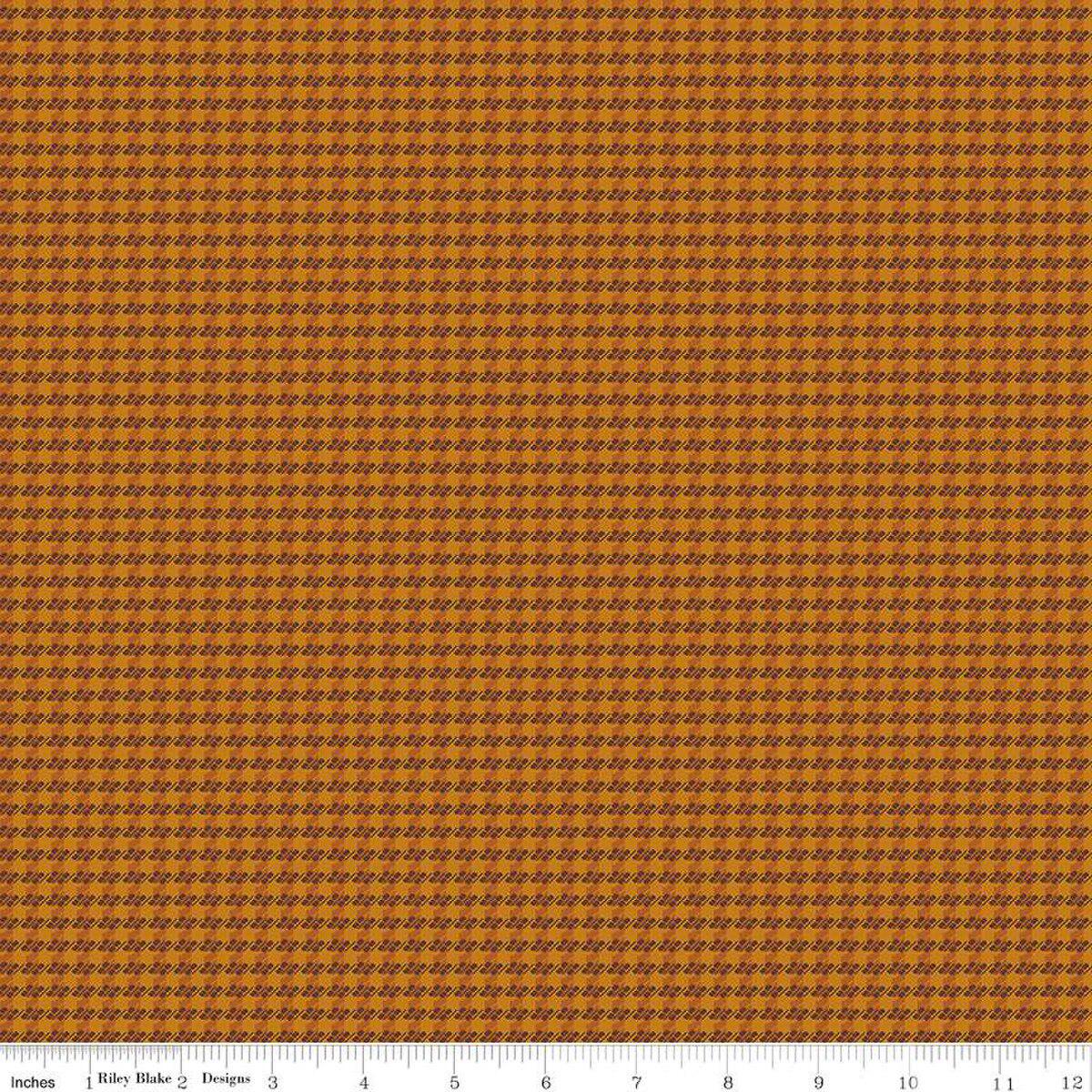 Stitcher's Houndstooth Spice - Double Napped Flannel by the yard - Riley Blake Designs - F15555 - SPICE - Ray of Sonshine Design