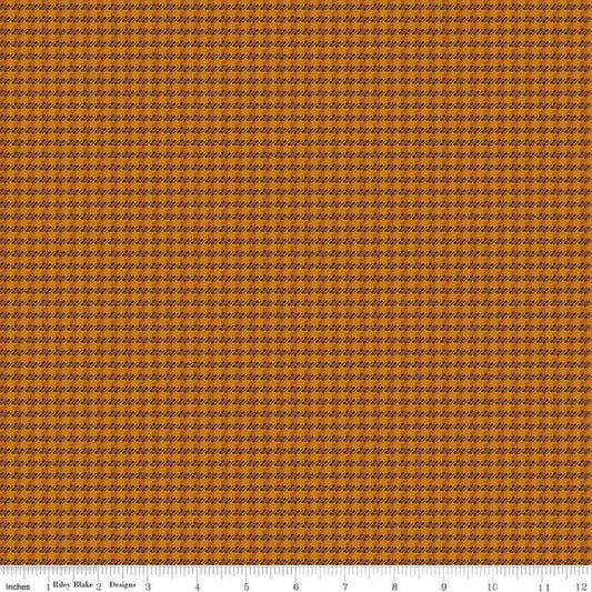 Stitcher's Houndstooth Spice - Double Napped Flannel by the yard - Riley Blake Designs - F15555 - SPICE - Ray of Sonshine Design
