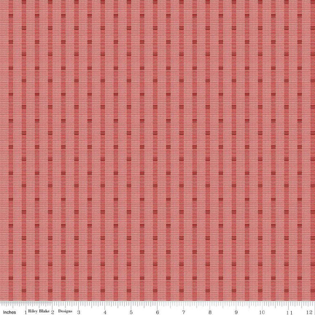 Stitcher's Shadow Stripe Red - Double Napped Flannel by the yard - Riley Blake Designs - F15551 - RED - Ray of Sonshine Design