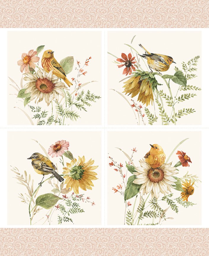 Sunflower Whispers 35 1/2" x 43" Fabric Panel – Riley Blake Designs - Ray of Sonshine Design