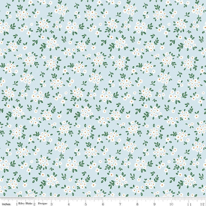 Sweet Cotton Tales Blooming Bliss Powder Riley Blake Designs Quilting Fabric by the Yard - Ray of Sonshine Design