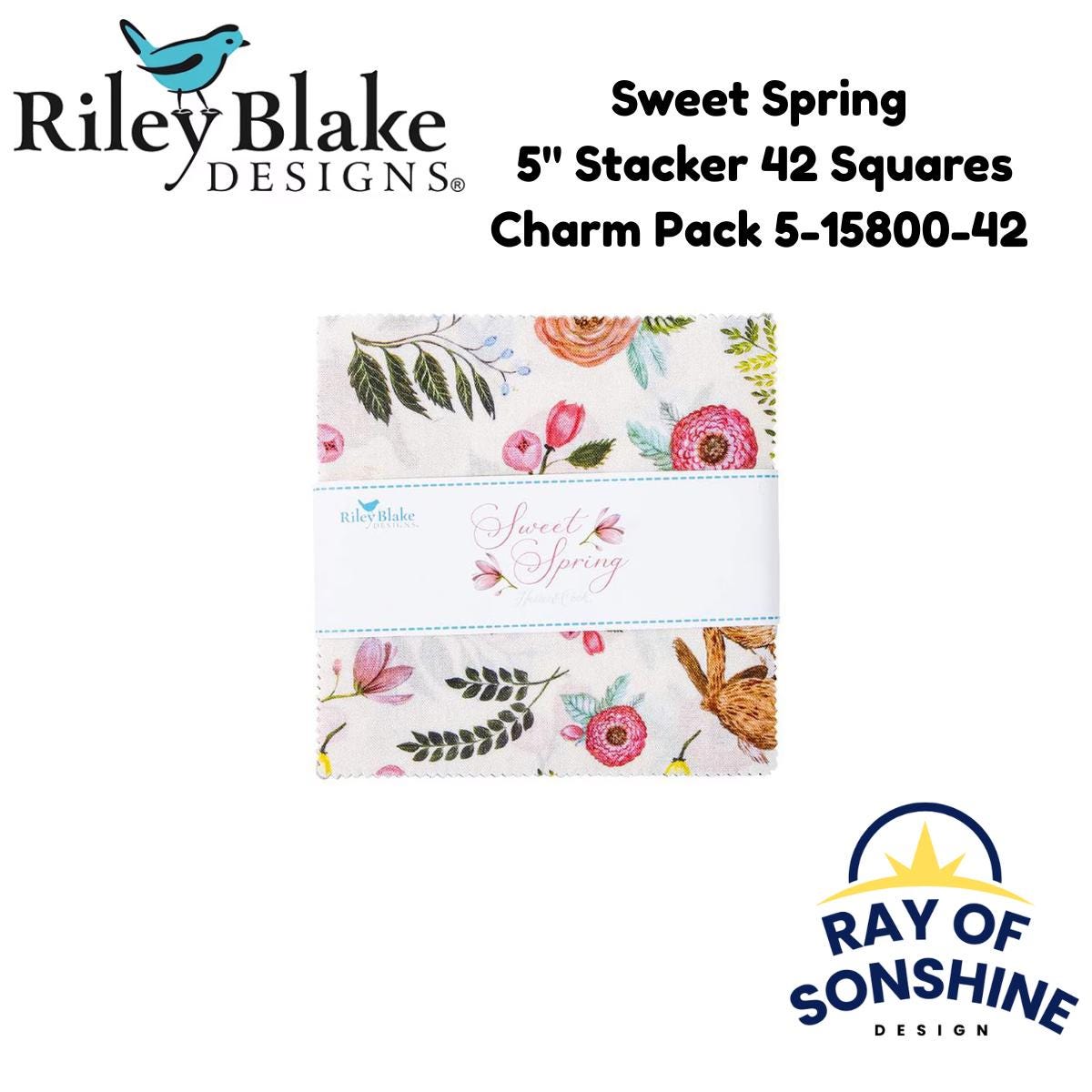 Sweet Spring 5" Stacker (Charm Pack) - Riley Blake Designs - Precuts - 5 - 15800 - 42 - Ray of Sonshine Design