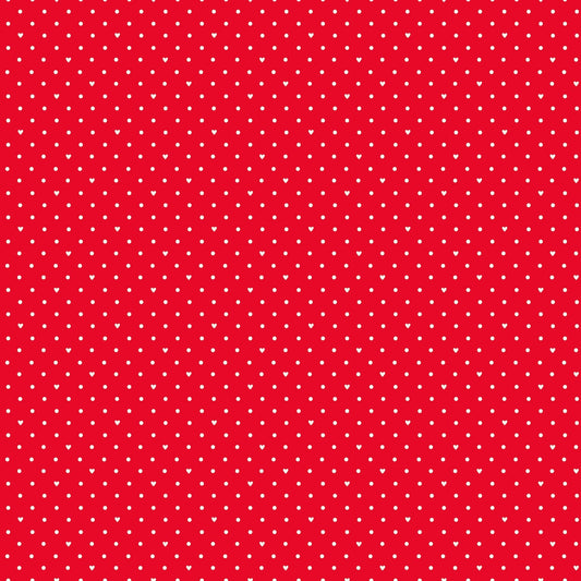 Sweetheart Dots Red - C15506 - RED - Riley Blake Designs - Cotton Fabric by the yard - Ray of Sonshine Design