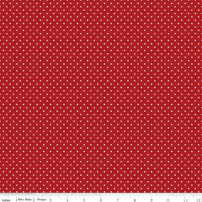 Swiss Dot Barn Red - Ray of Sonshine Design