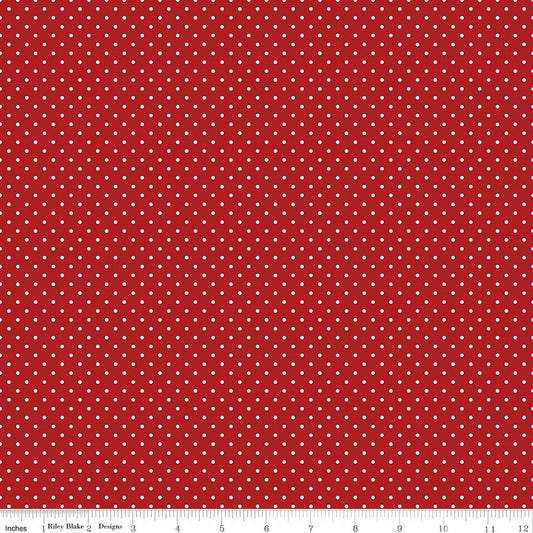 Swiss Dot Barn Red - Ray of Sonshine Design
