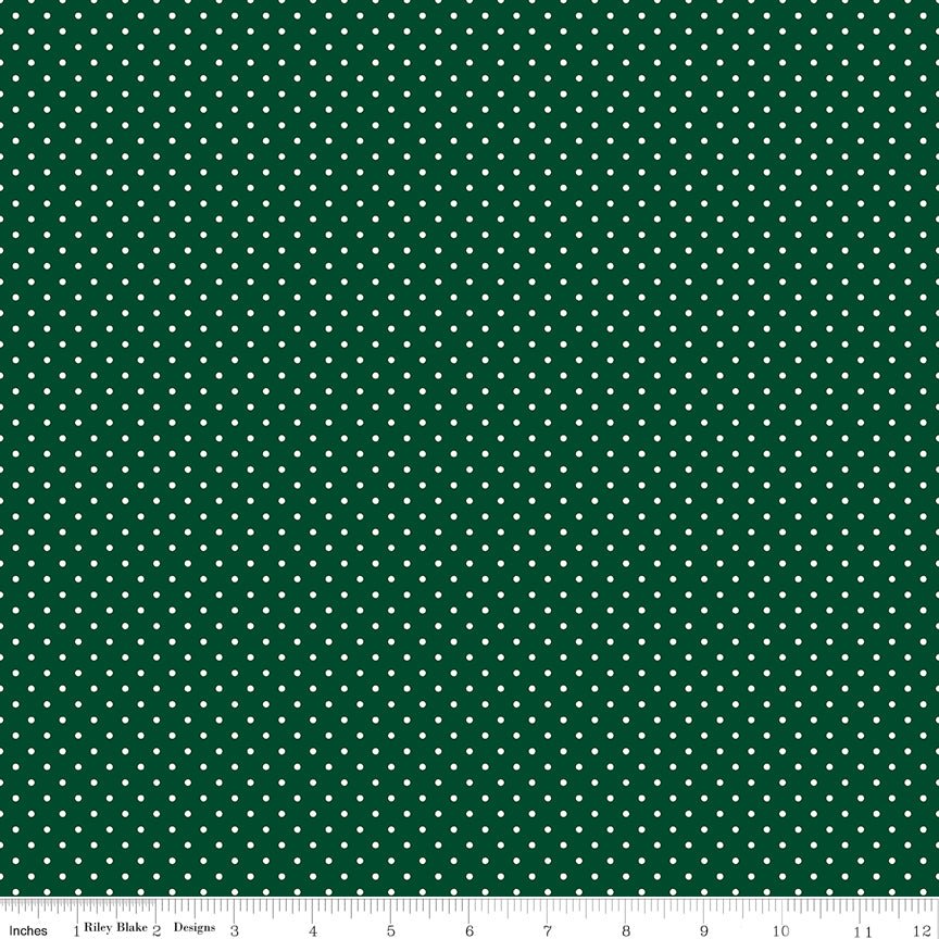 Swiss Dot Christmas Green - Ray of Sonshine Design