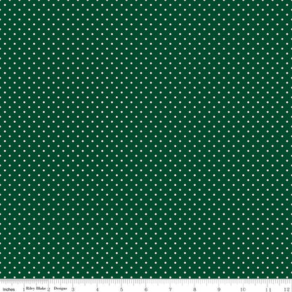 Swiss Dot Christmas Green - Ray of Sonshine Design