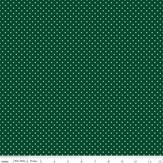 Swiss Dot Christmas Green - Ray of Sonshine Design