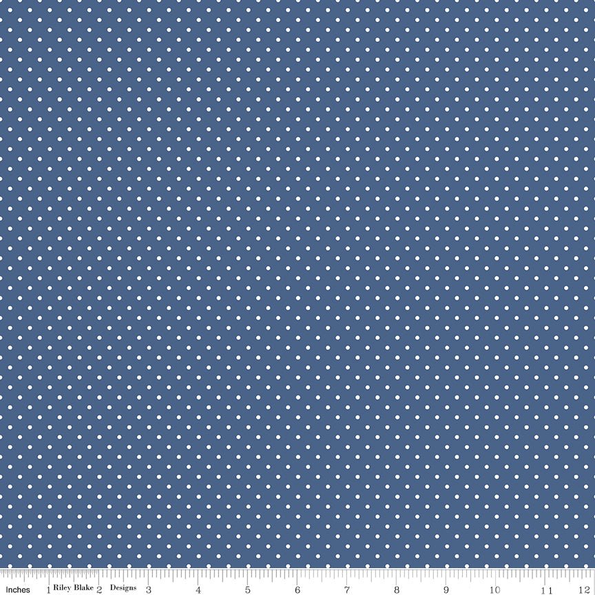 Swiss Dot Color Denim - Ray of Sonshine Design
