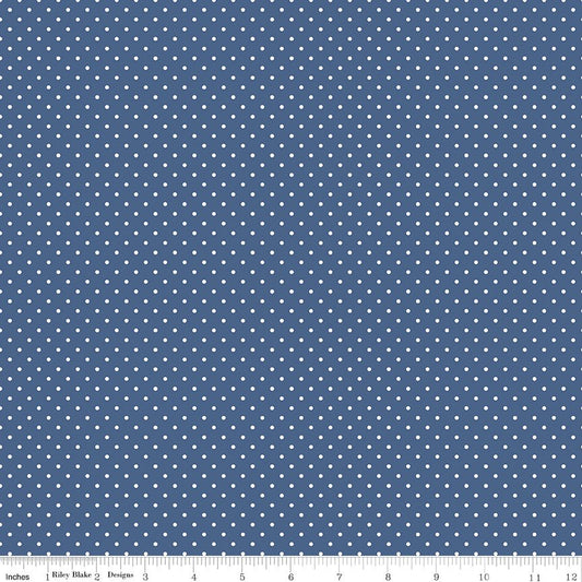 Swiss Dot Color Denim - Ray of Sonshine Design