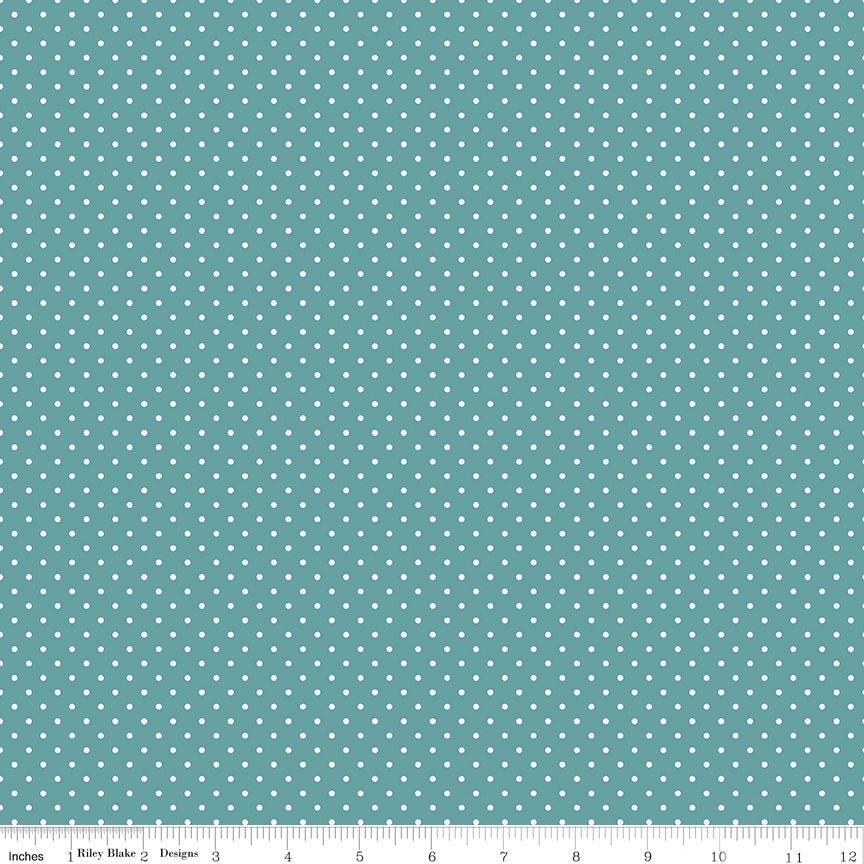 Swiss Dot Color Teal - Ray of Sonshine Design