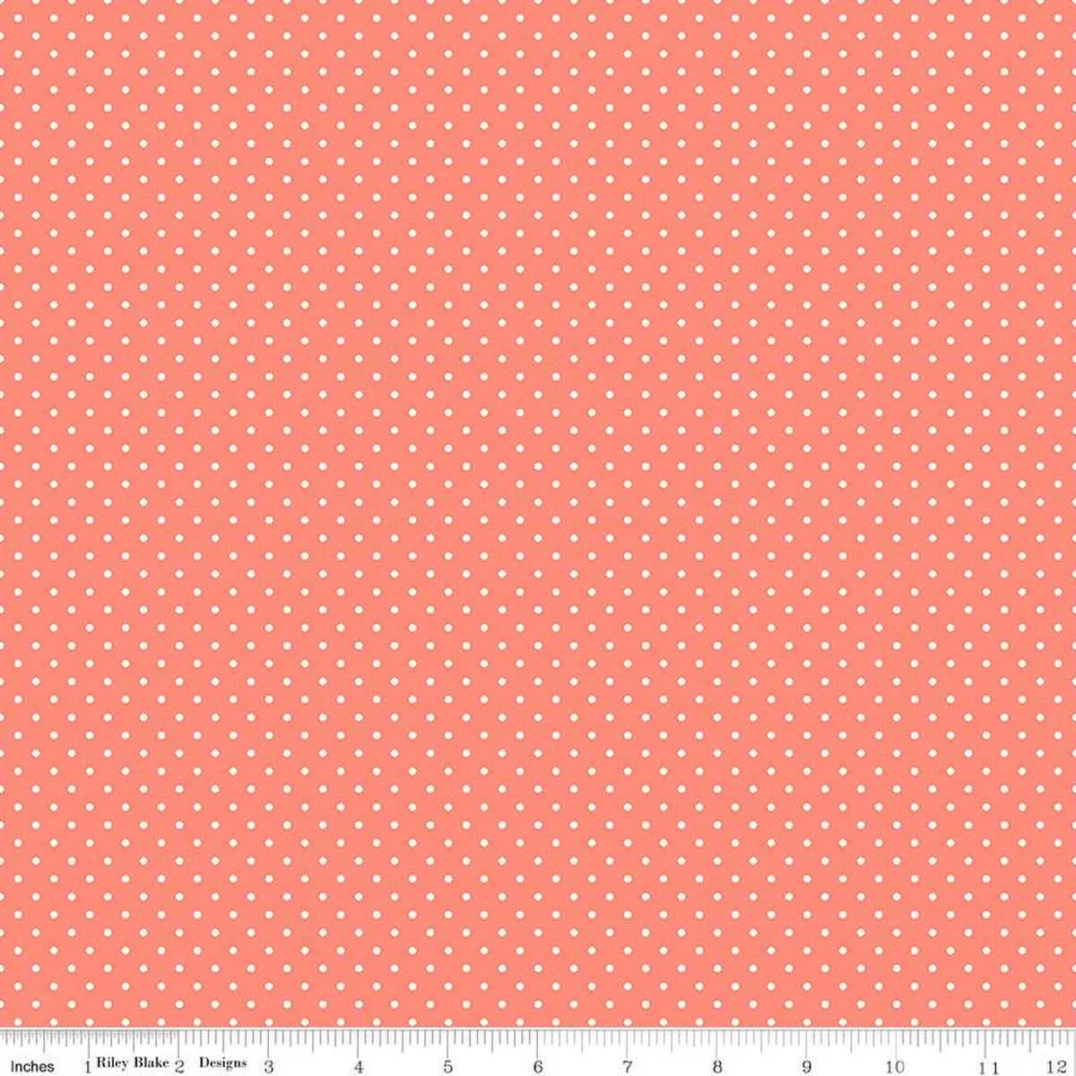 Swiss Dot Lipstick - Riley Blake Designs Basic Fabric - Cotton Fabric by the yard - C670 - LIPSTICK - Ray of Sonshine Design