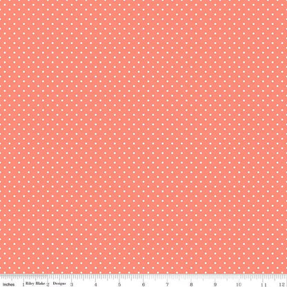 Swiss Dot Lipstick - Riley Blake Designs Basic Fabric - Cotton Fabric by the yard - C670 - LIPSTICK - Ray of Sonshine Design