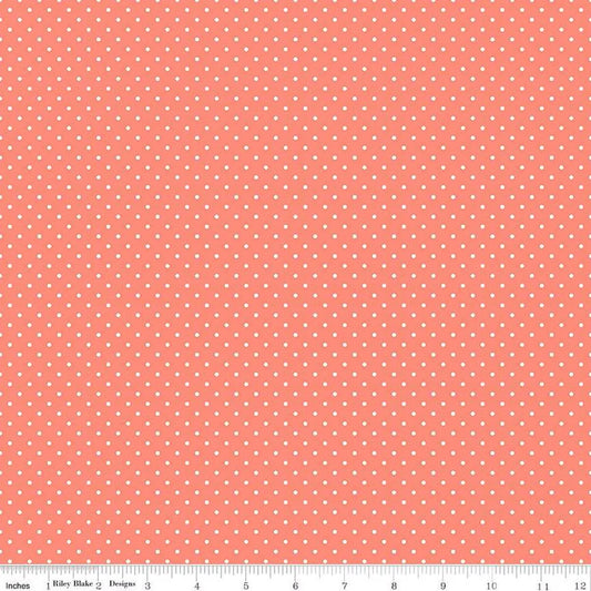 Swiss Dot Lipstick - Riley Blake Designs Basic Fabric - Cotton Fabric by the yard - C670 - LIPSTICK - Ray of Sonshine Design