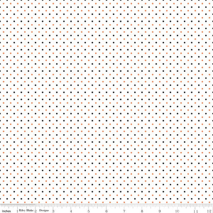 Swiss Dot on White Halloween Halloween Riley Blake Fabric by the Yard - Ray of Sonshine Design