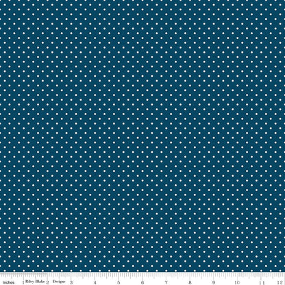 Swiss Dot Oxford Blue - Ray of Sonshine Design