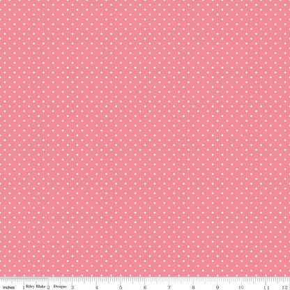 Swiss Dot Sugar Pink - Ray of Sonshine Design
