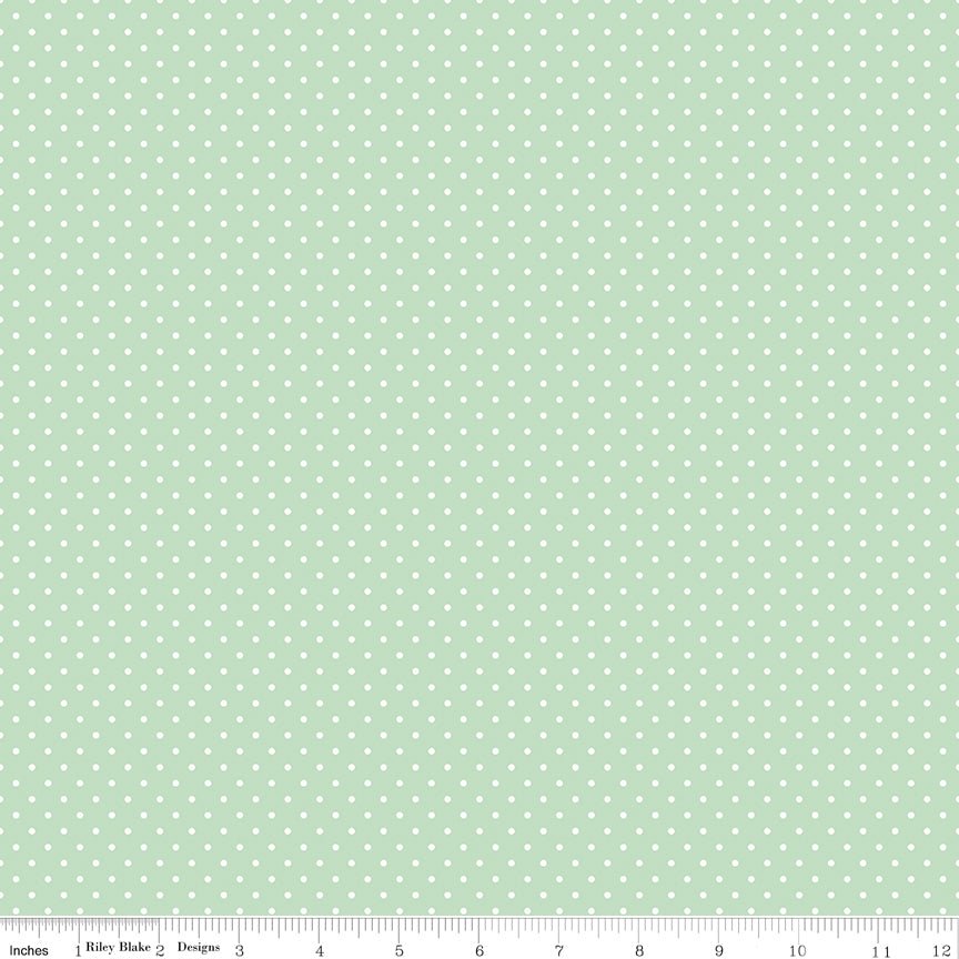 Swiss Dot Sweet Mint - Ray of Sonshine Design