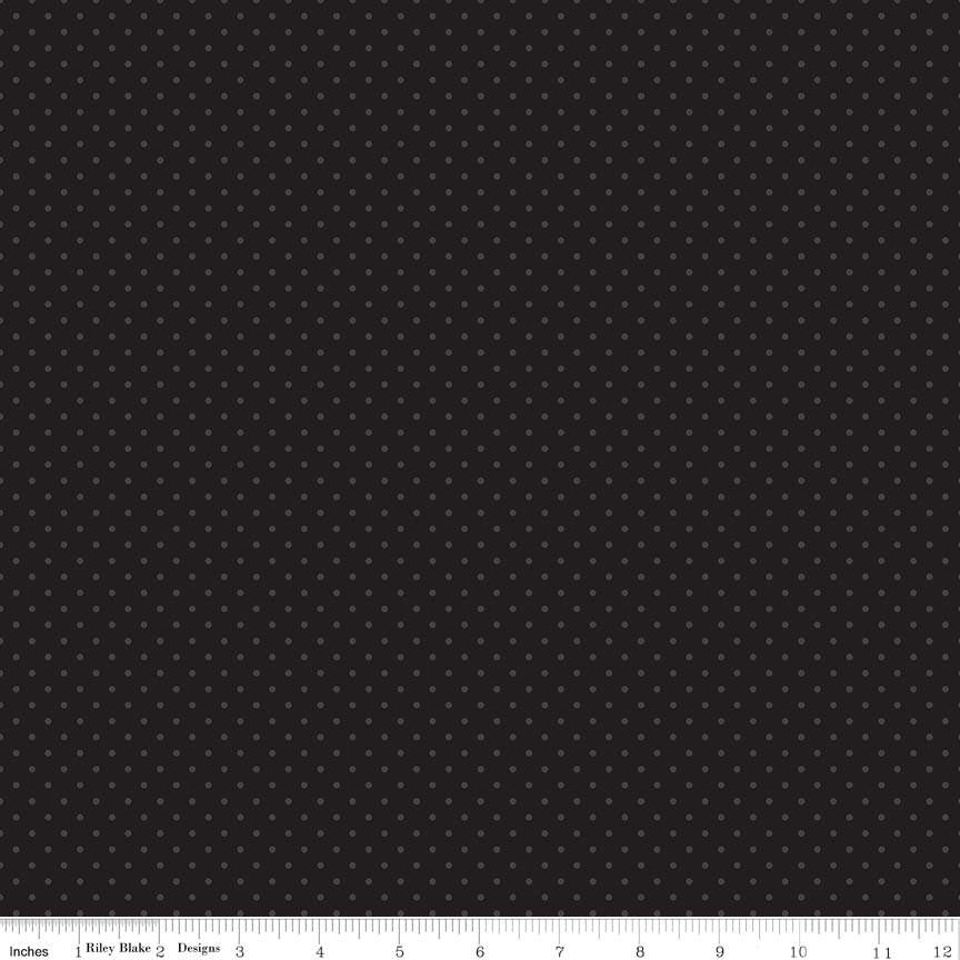 Swiss Dot Tone On Tone Black - Ray of Sonshine Design