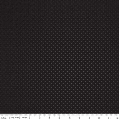 Swiss Dot Tone On Tone Black - Ray of Sonshine Design
