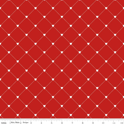 Take Heart Heart Cross Red Riley Blake Designs Quilting Cotton Fabric by the Yard - Ray of Sonshine Design