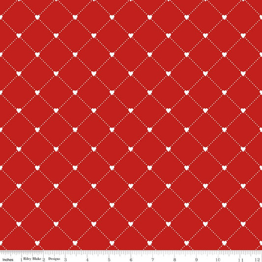 Take Heart Heart Cross Red Riley Blake Designs Quilting Cotton Fabric by the Yard - Ray of Sonshine Design