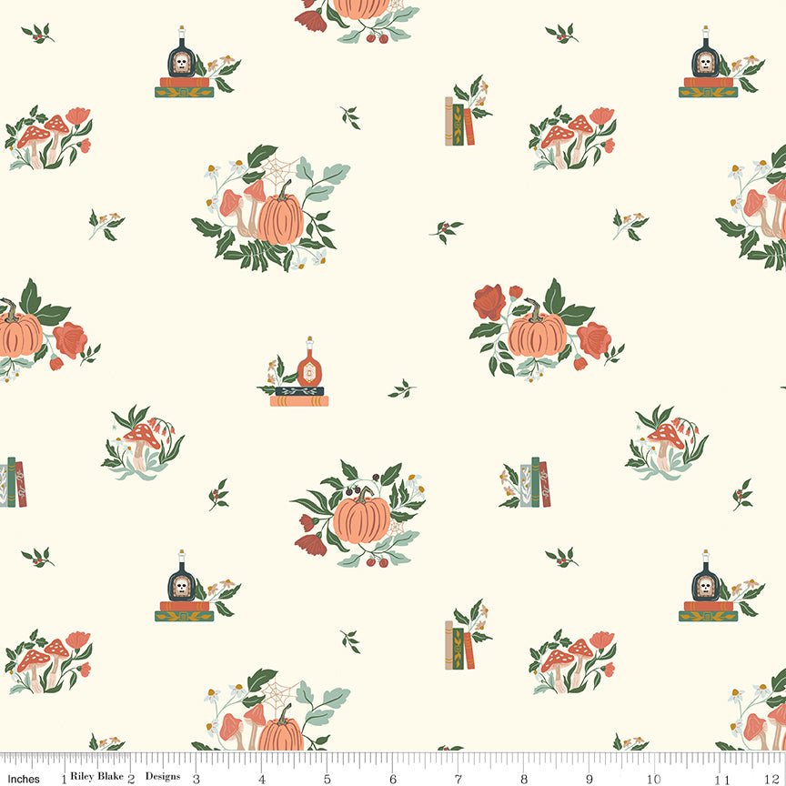 The Apothecary Botanicals Cream Riley Blake Designs Fabric by the Yard - Ray of Sonshine Design
