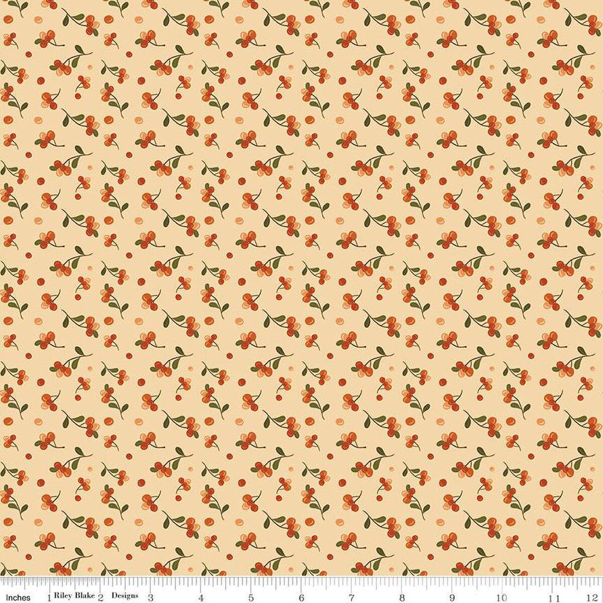 The Awe of Autumn Bittersweet Latte - C16195 - LATTE - Riley Blake Designs - Fall Fabric - Cotton Fabric by the yard - Ray of Sonshine Design