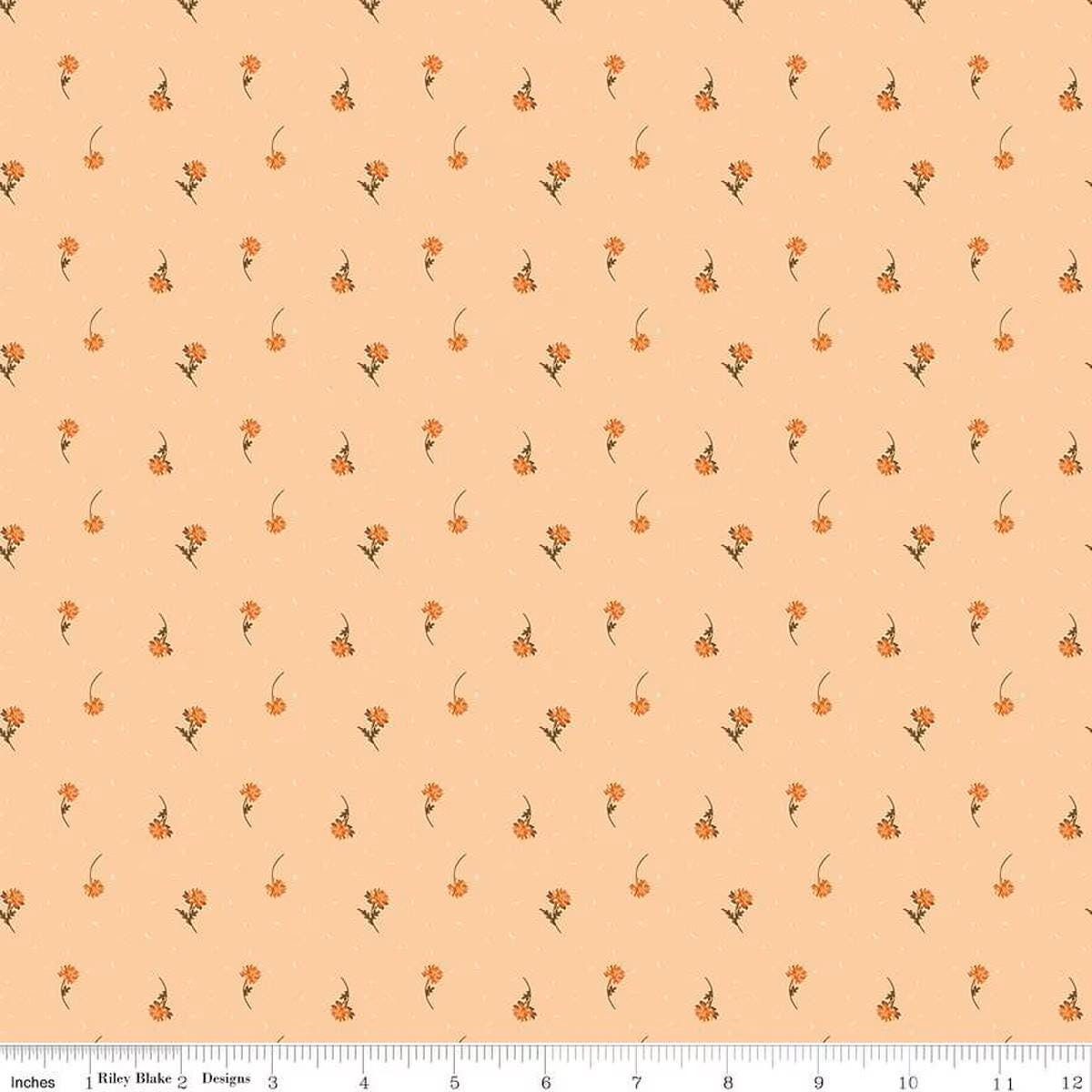 The Awe of Autumn Flower Toss Blush - C16196 - BLUSH - Riley Blake Designs - Fall Fabric - Cotton Fabric by the yard - Ray of Sonshine Design