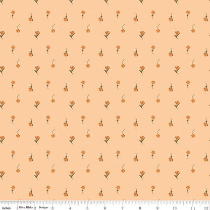 The Awe of Autumn Flower Toss Blush - C16196 - BLUSH - Riley Blake Designs - Fall Fabric - Cotton Fabric by the yard - Ray of Sonshine Design