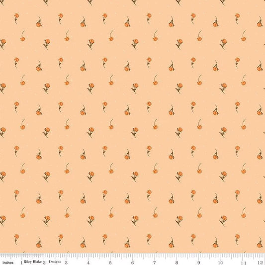 The Awe of Autumn Flower Toss Blush - C16196 - BLUSH - Riley Blake Designs - Fall Fabric - Cotton Fabric by the yard - Ray of Sonshine Design