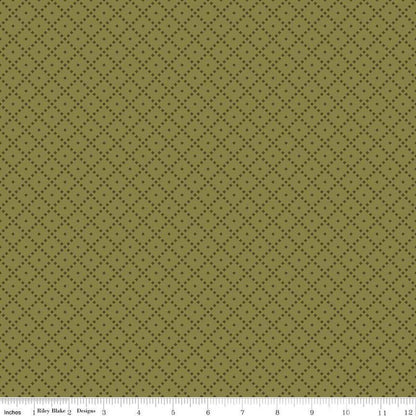 The Awe of Autumn Grid Green - C16197 - GREEN - Riley Blake Designs - Fall Fabric - Cotton Fabric by the yard - Ray of Sonshine Design