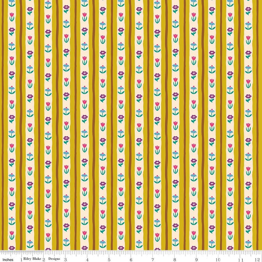The Genesis of a Journey Bavarian Curry - Riley Blake Designs - Cotton Fabric by the yard - C16934 - CURRY - Ray of Sonshine Design