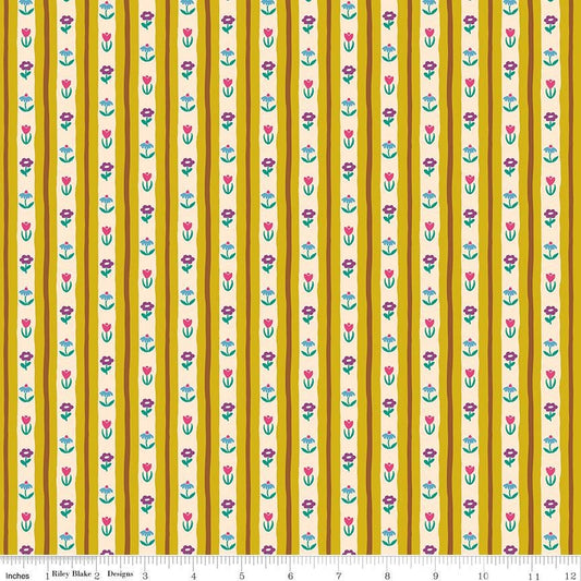 The Genesis of a Journey Bavarian Curry - Riley Blake Designs - Cotton Fabric by the yard - C16934 - CURRY - Ray of Sonshine Design