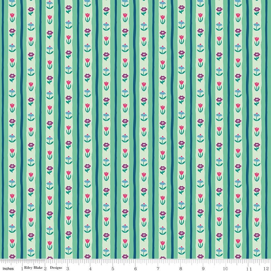 The Genesis of a Journey Bavarian Mint - Riley Blake Designs - Cotton Fabric by the yard - C16934 - MINT - Ray of Sonshine Design