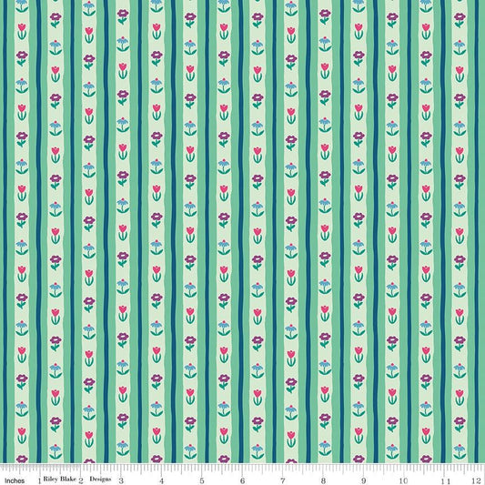 The Genesis of a Journey Bavarian Mint - Riley Blake Designs - Cotton Fabric by the yard - C16934 - MINT - Ray of Sonshine Design