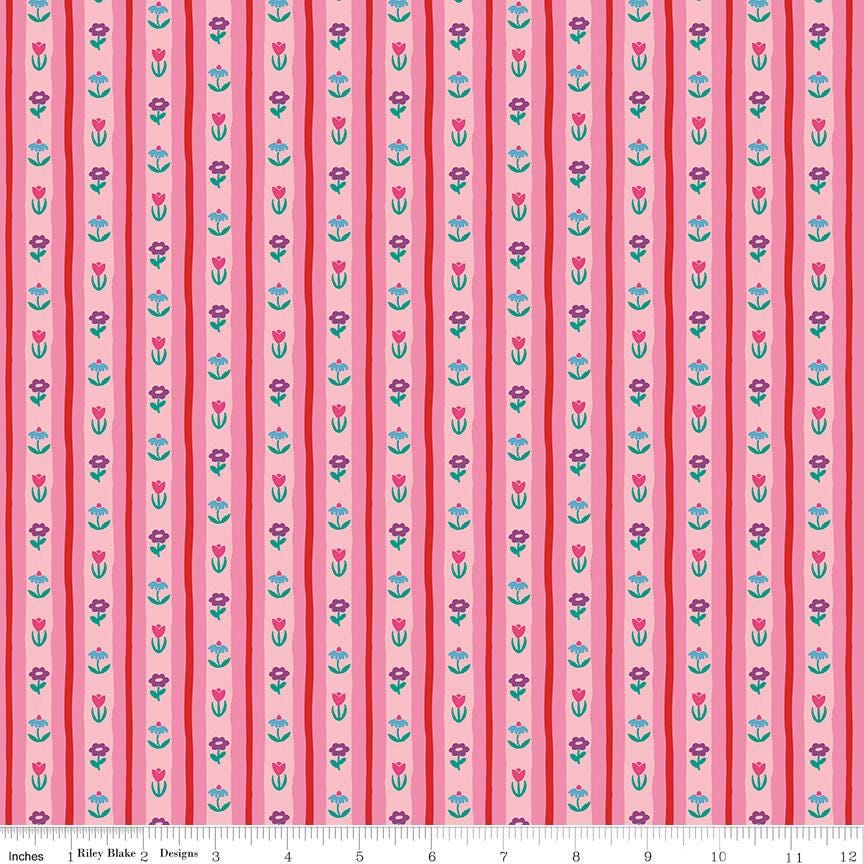 The Genesis of a Journey Bavarian Rose - Riley Blake Designs - Cotton Fabric by the yard - C16934 - ROSE - Ray of Sonshine Design